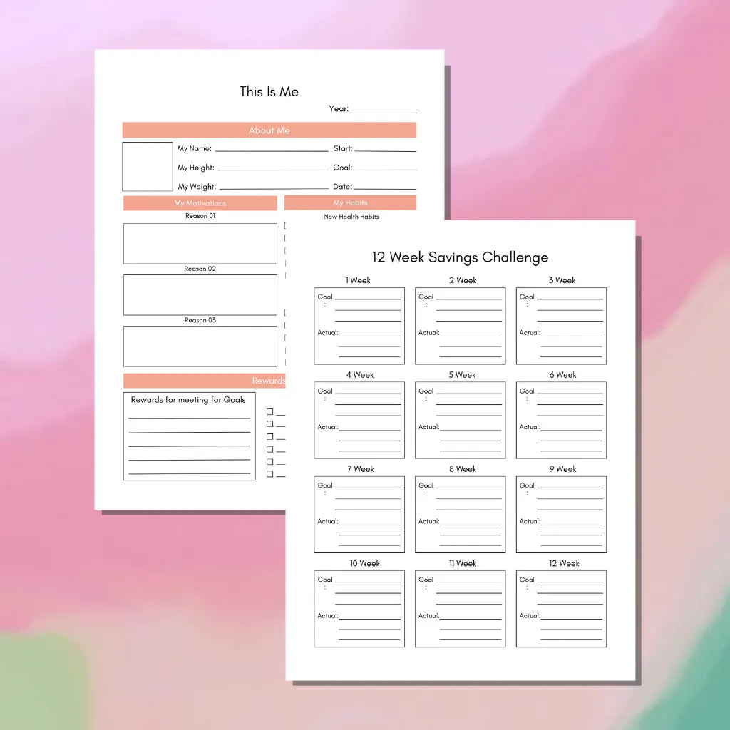 12 Week Weight Loss Journal