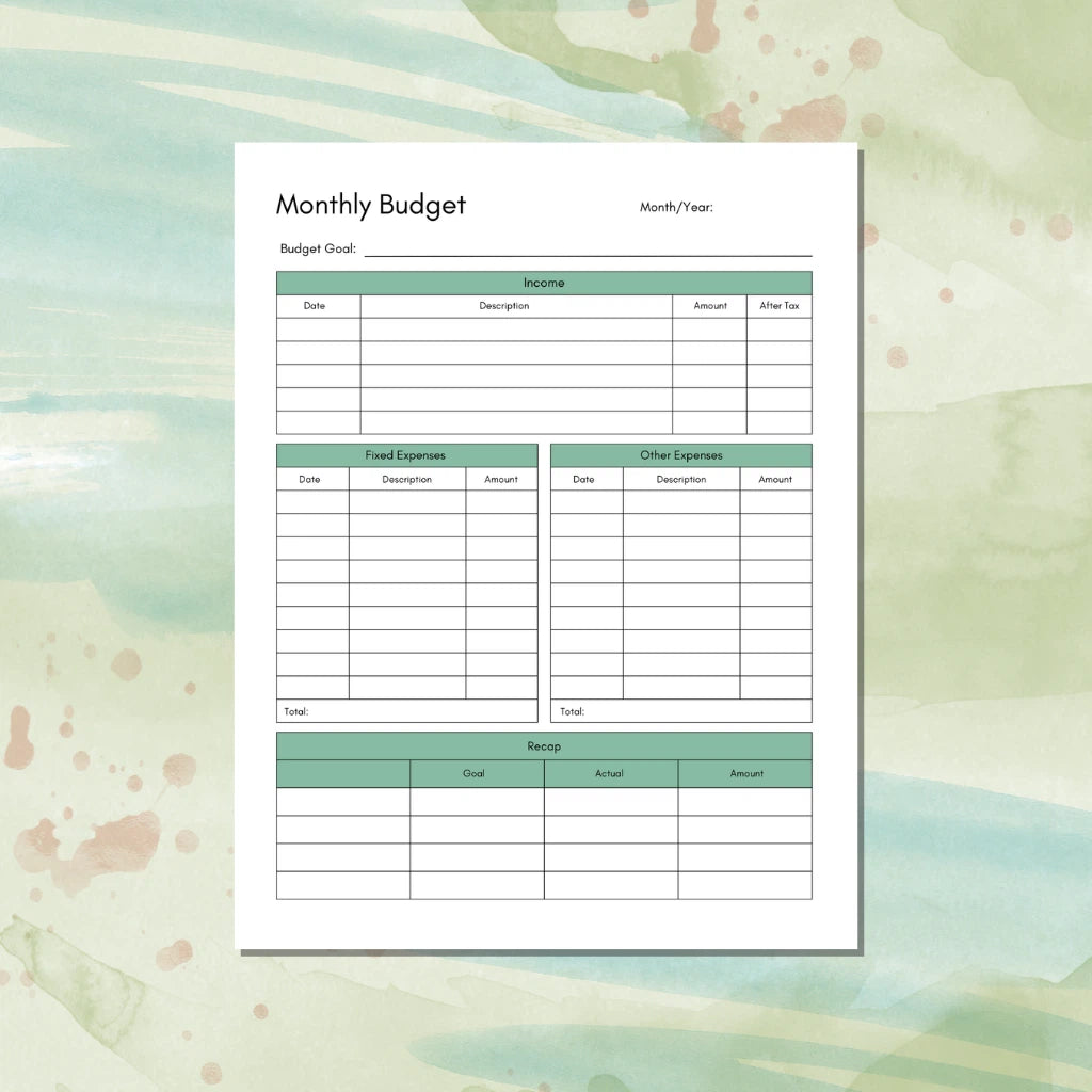 2026 Budgeting Workbook Canva Template