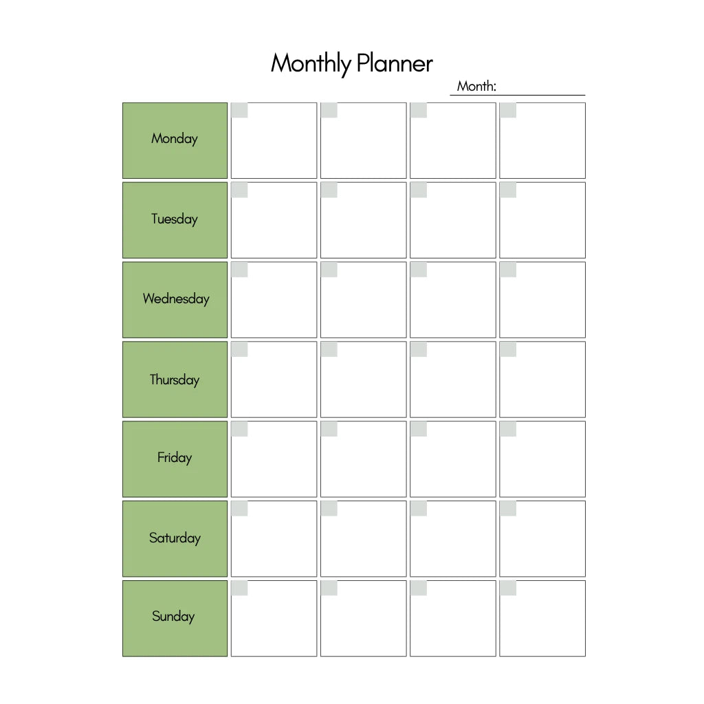 2026 Female Startup Weekly & Monthly Calendar
