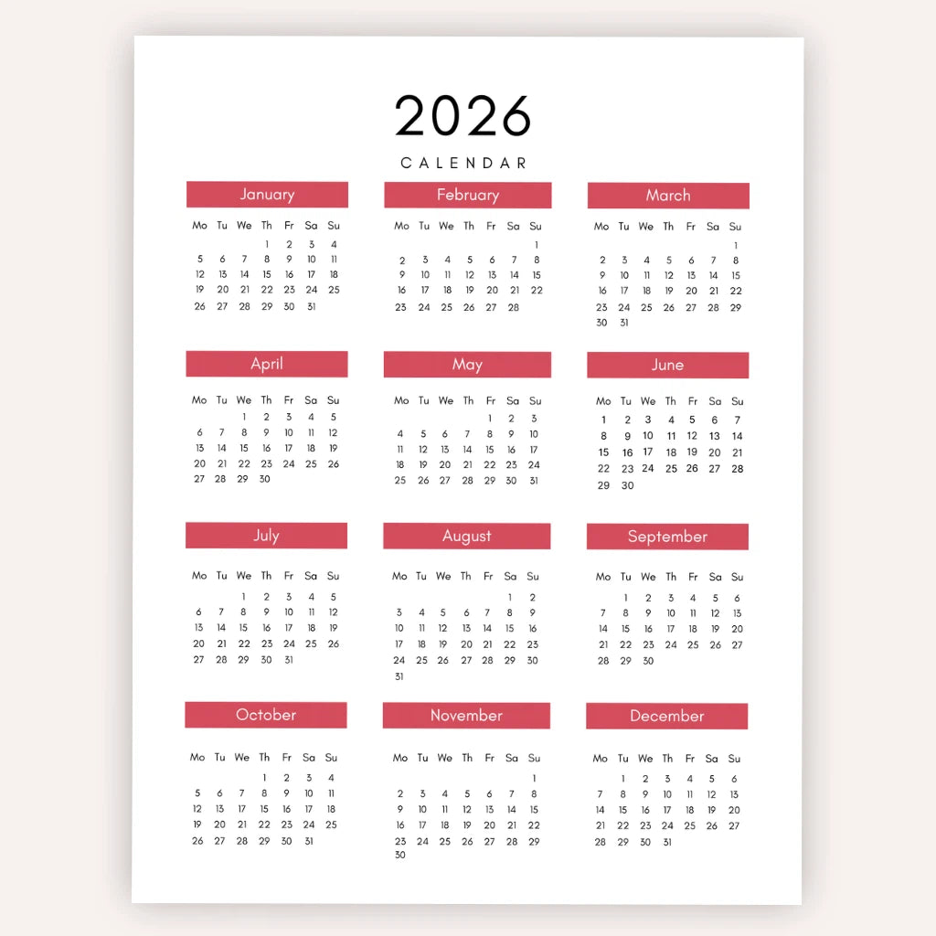 2026 Printable ADHD Daily Weekly Organizer