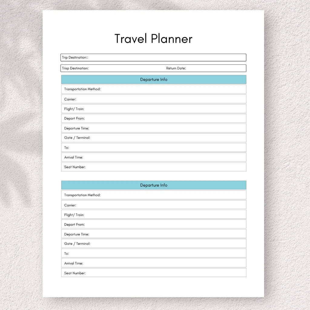 2026 Travel Bucket List & Journal Template