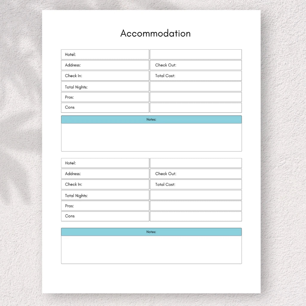 2026 Trip Planning & Vacation Budget Tracker