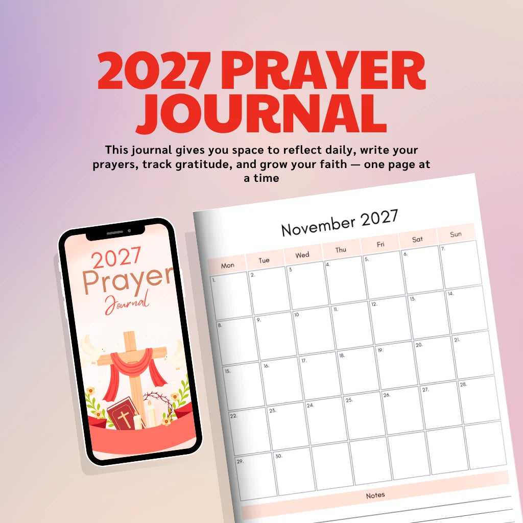 2027 Bible Study and Gratitude Digital Planner