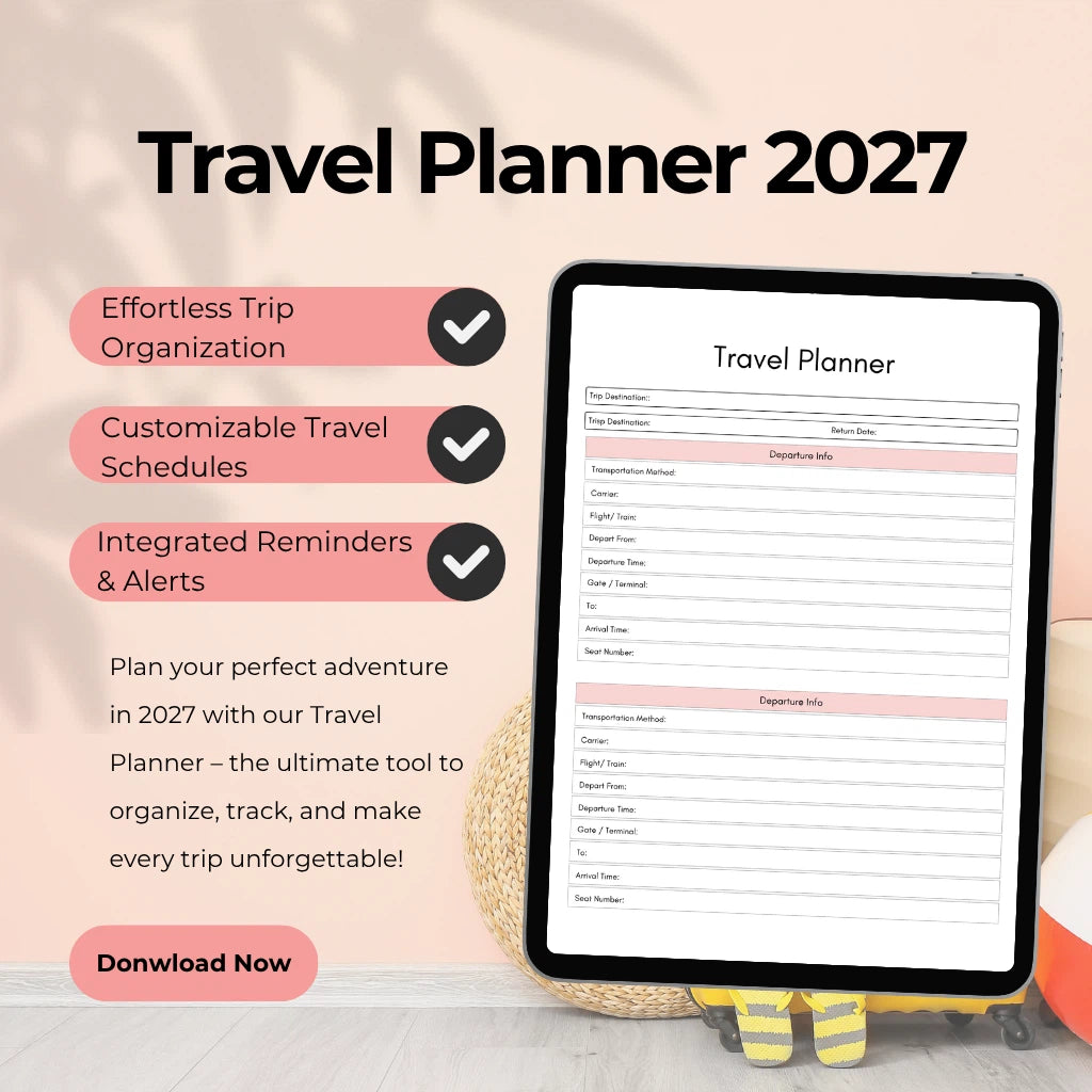 2027 Digital Travel Itinerary Planner