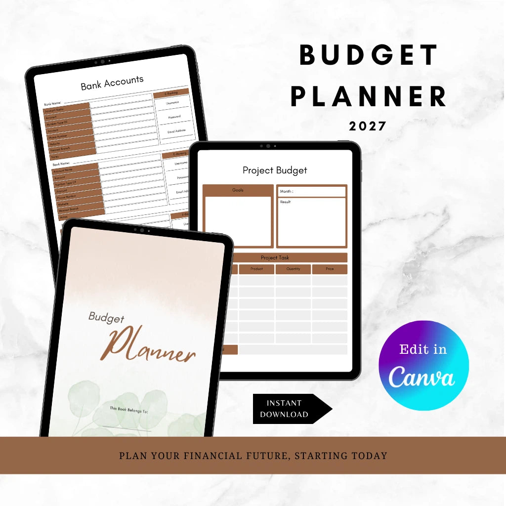 2027 Monthly Budget Planner Template