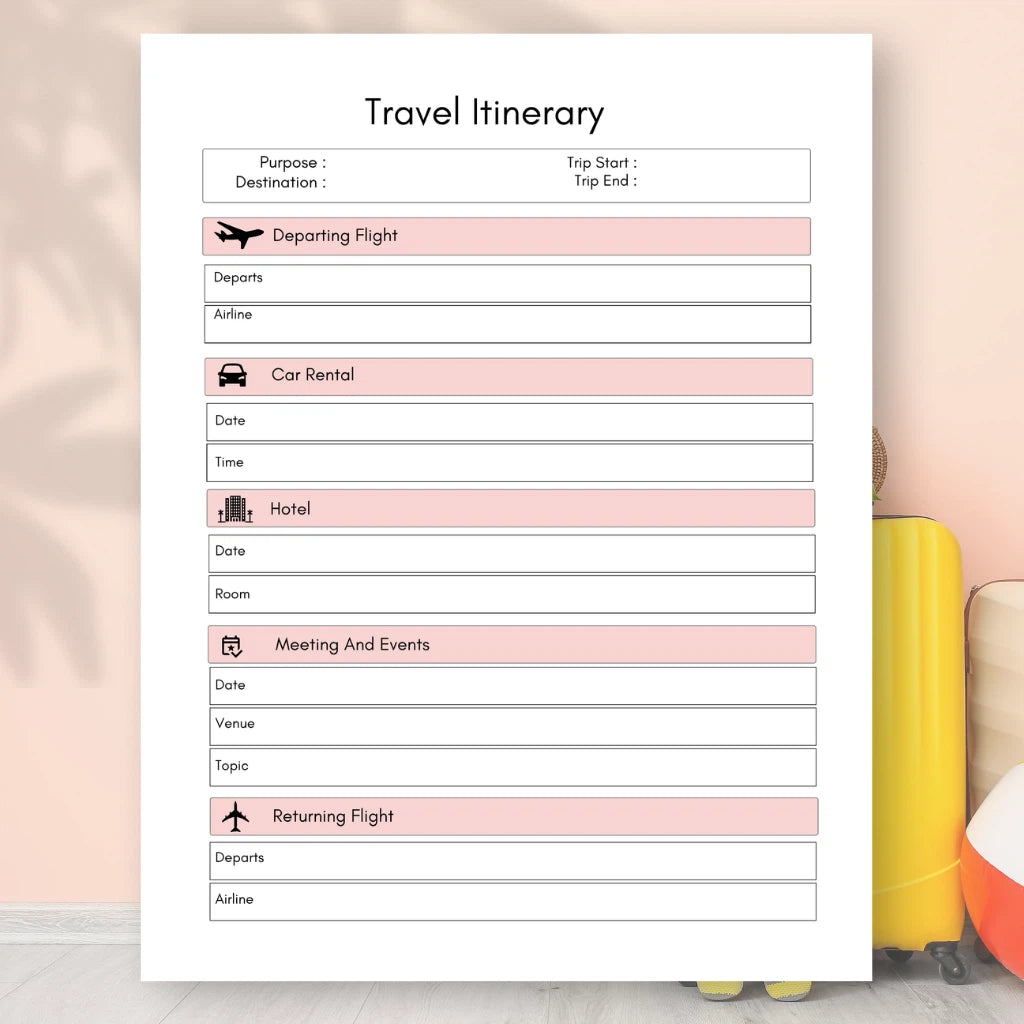 2027 Printable Trip Planner & Journal