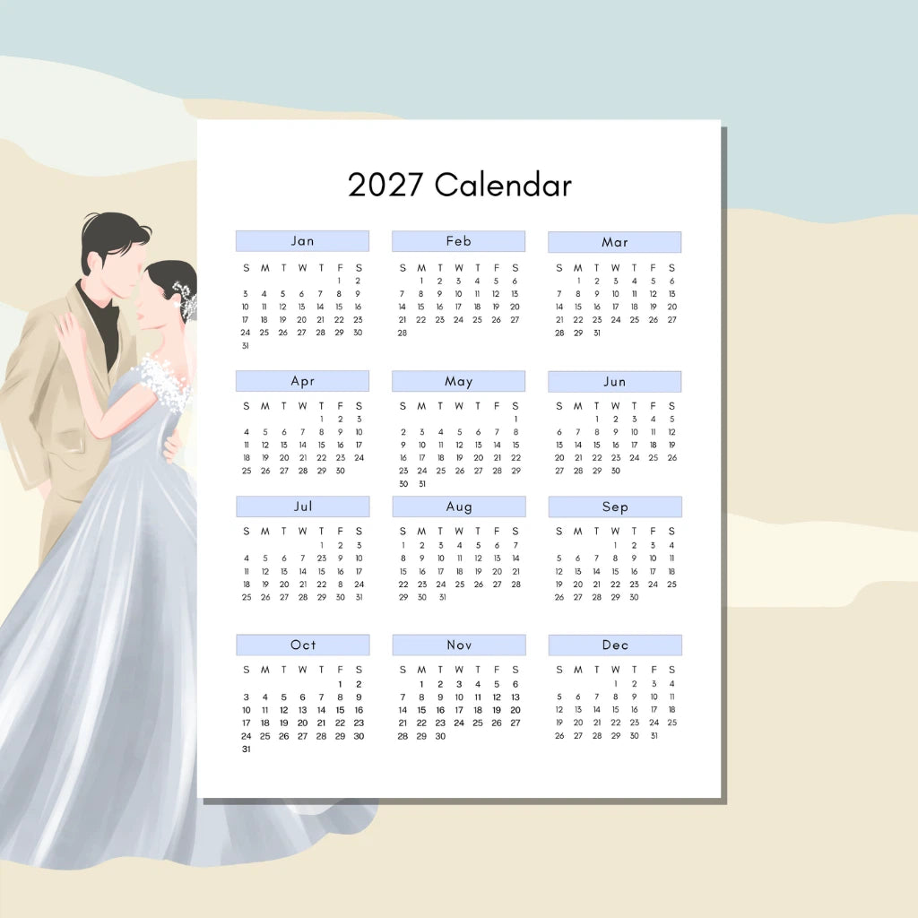 2027 Wedding Guest List & Timeline Planner