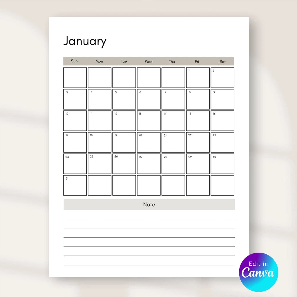 2027 Wellness Habit Tracker Planner