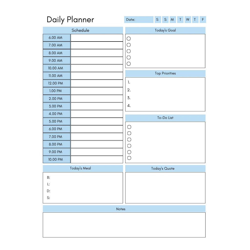 ADHD Daily Planner