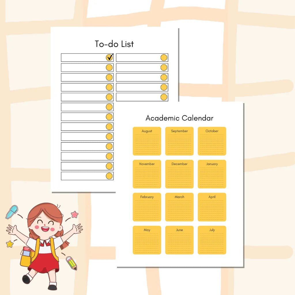 Academic Calendar and To-Do Planner