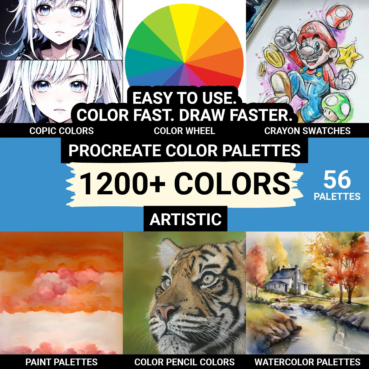 Artistic Procreate Color Palettes