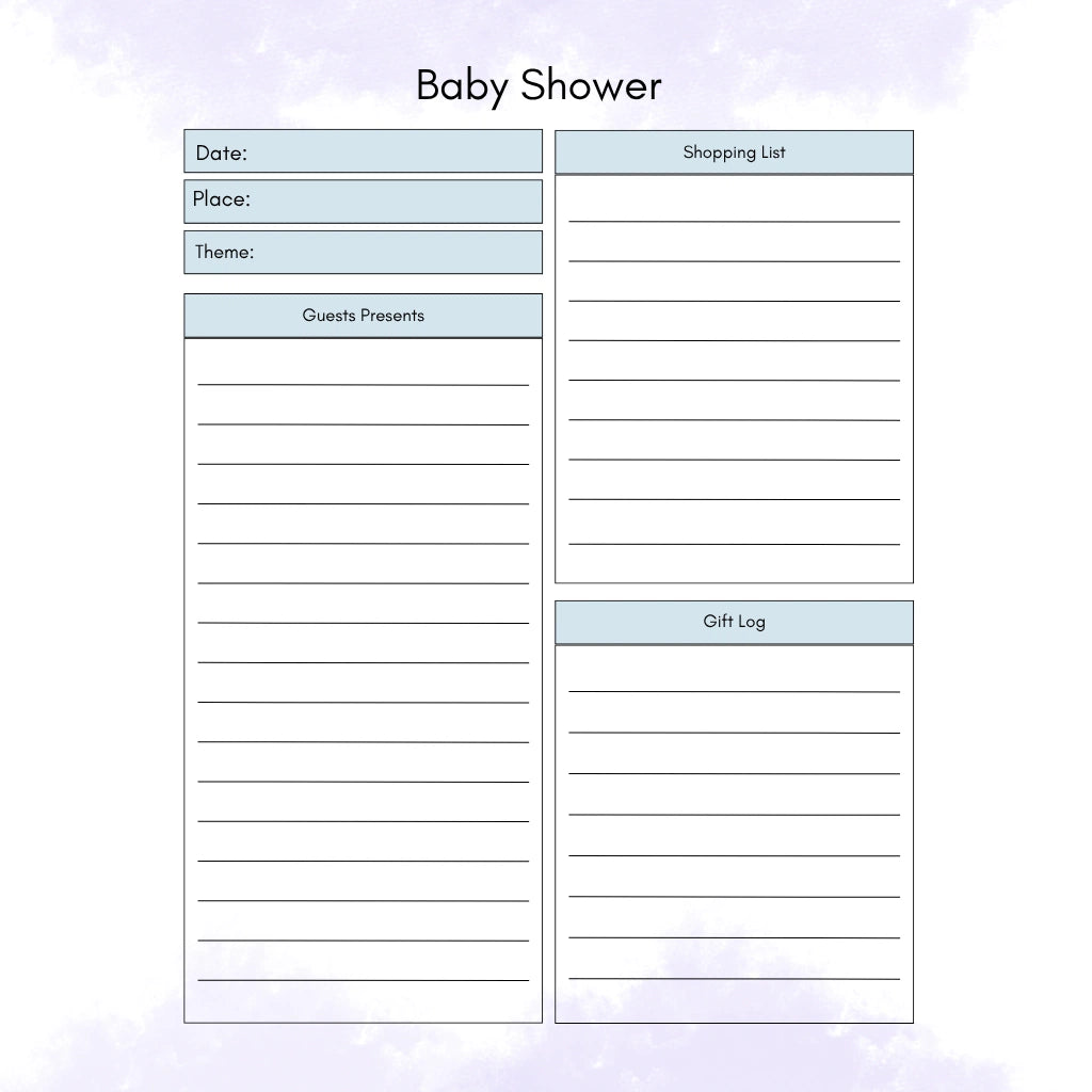 Baby Shower Planning Journal