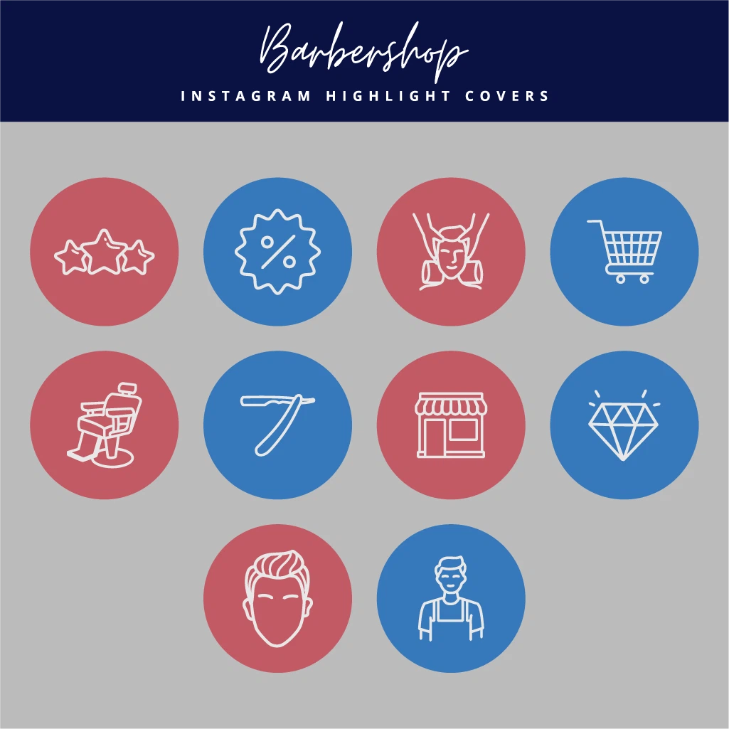Barbershop Instagram Highlight Covers