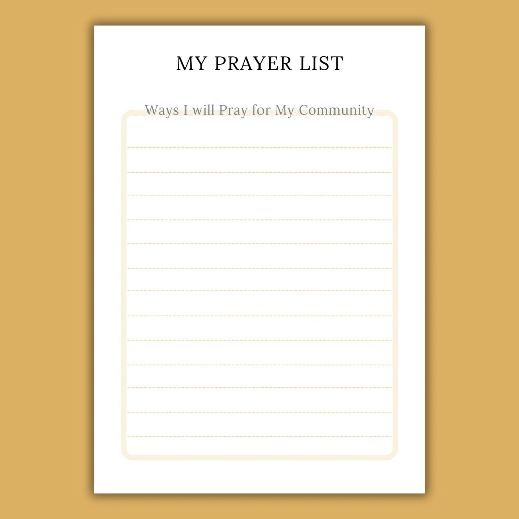 Bible Study & Prayer Notes Template