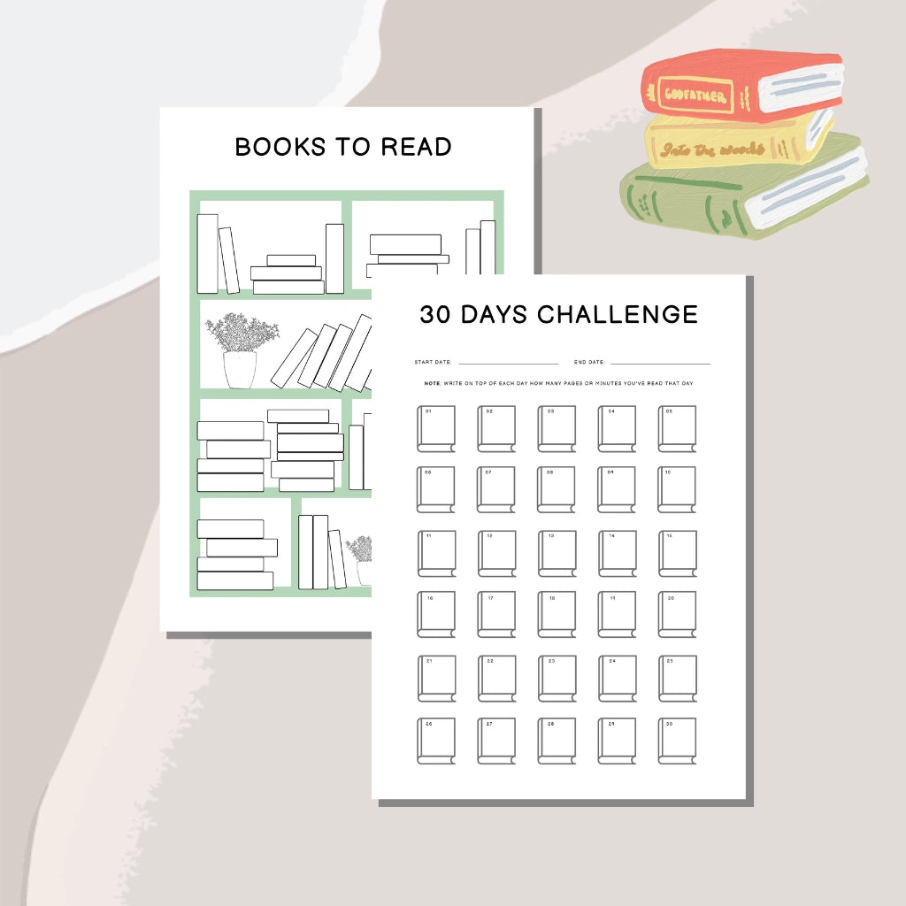 Book Tracker Canva Template