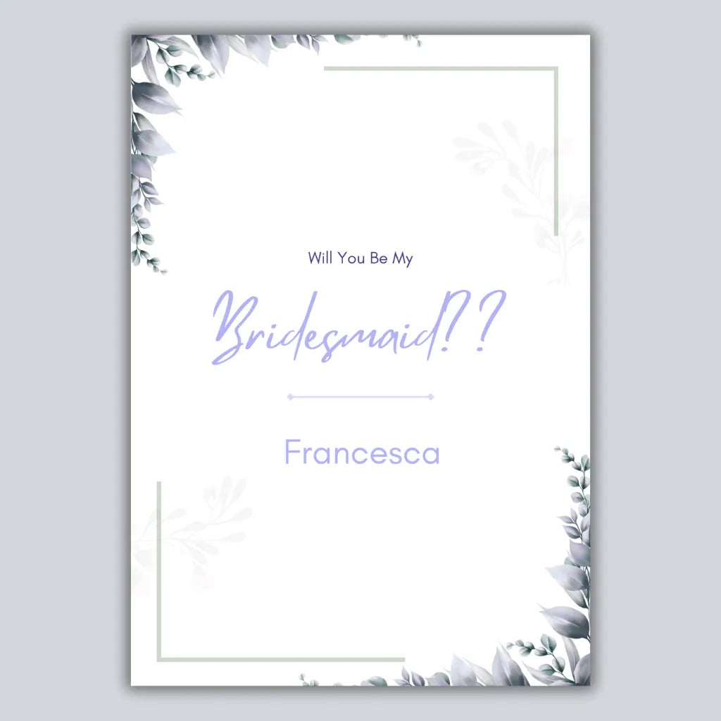 Bridesmaid Proposal Cards Canva