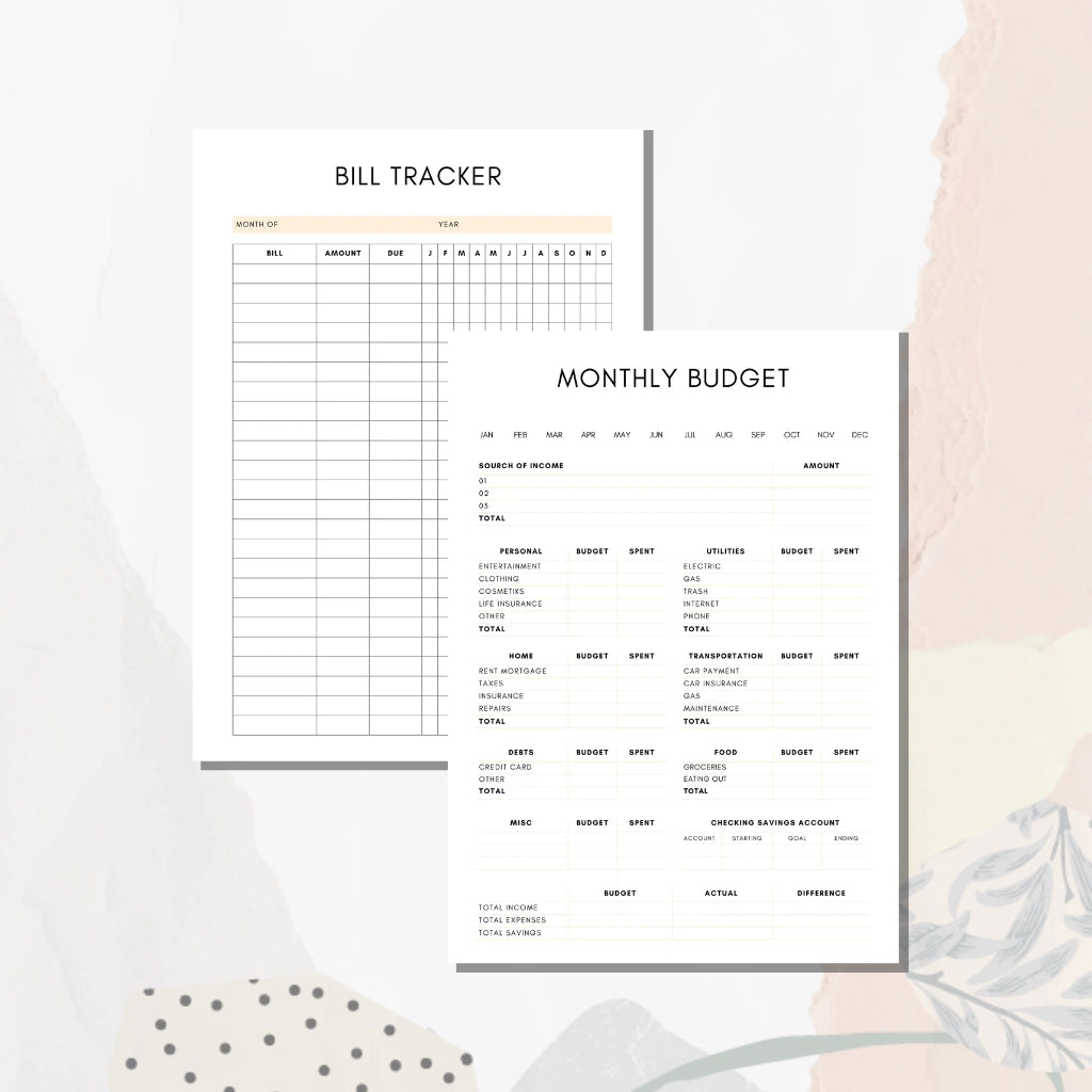 Budget & Finance Tracker Planner
