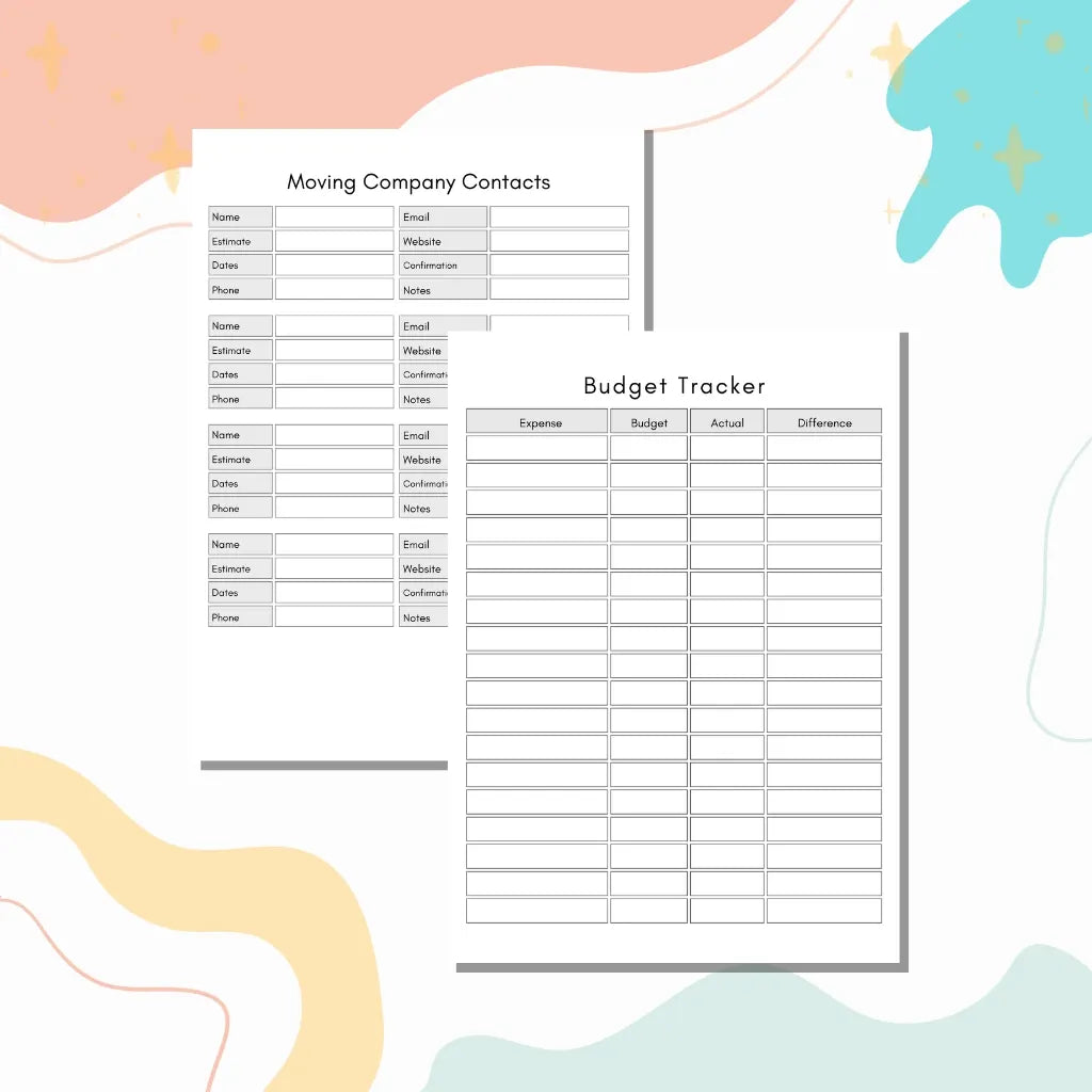 Budget & Moving Checklist