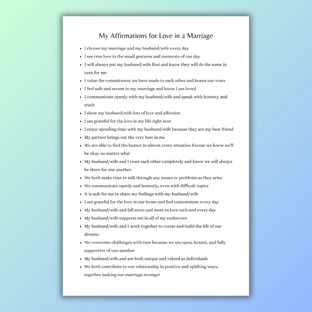 Canva Affirmation Tracker