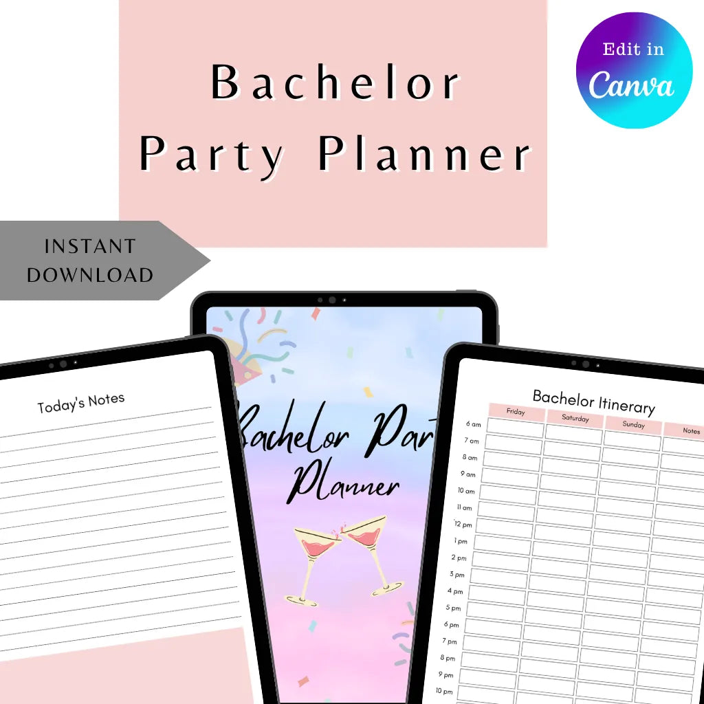 Canva Bachelor Party Planner