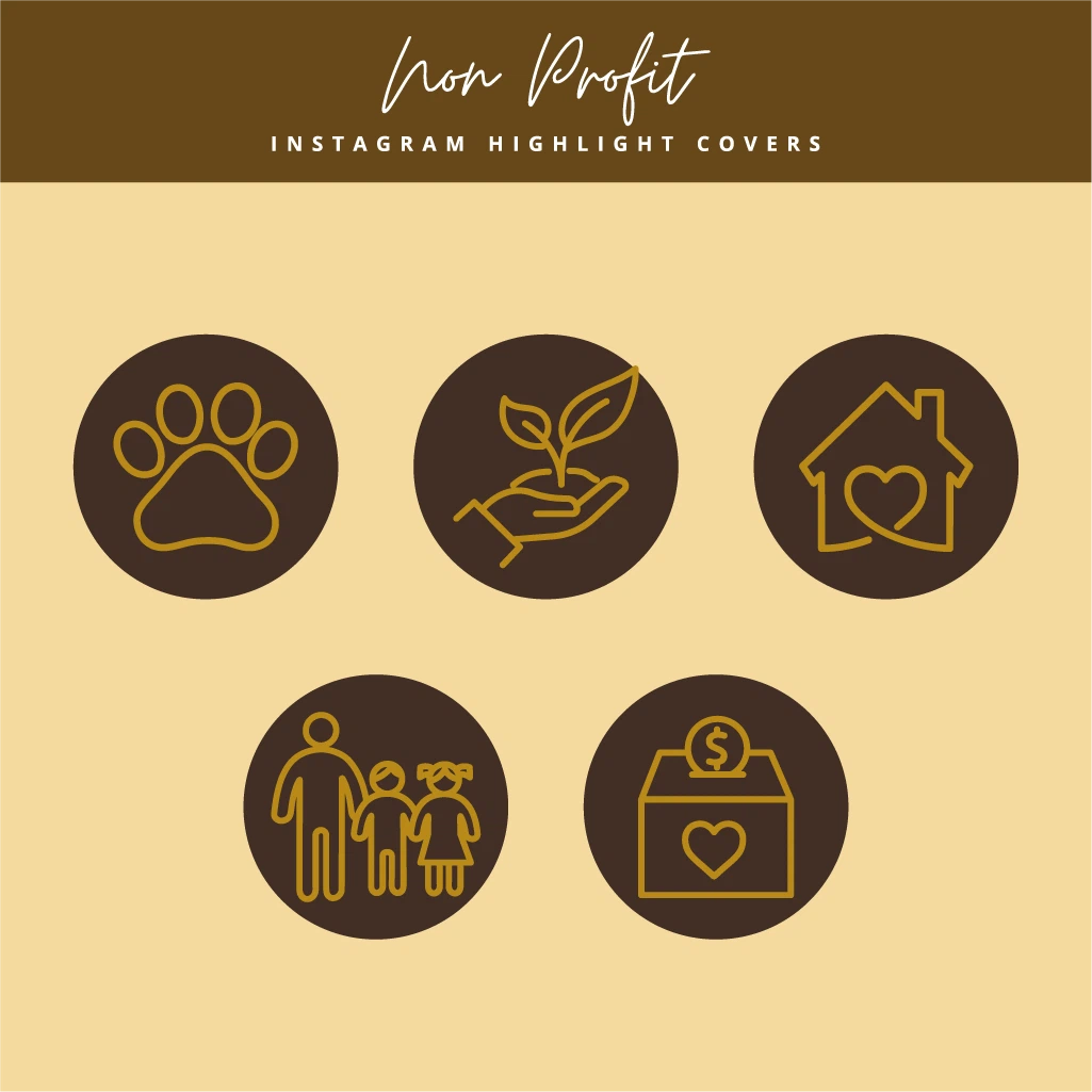 Canva Instagram Highlight Covers for Non-Profits & Fundraisers