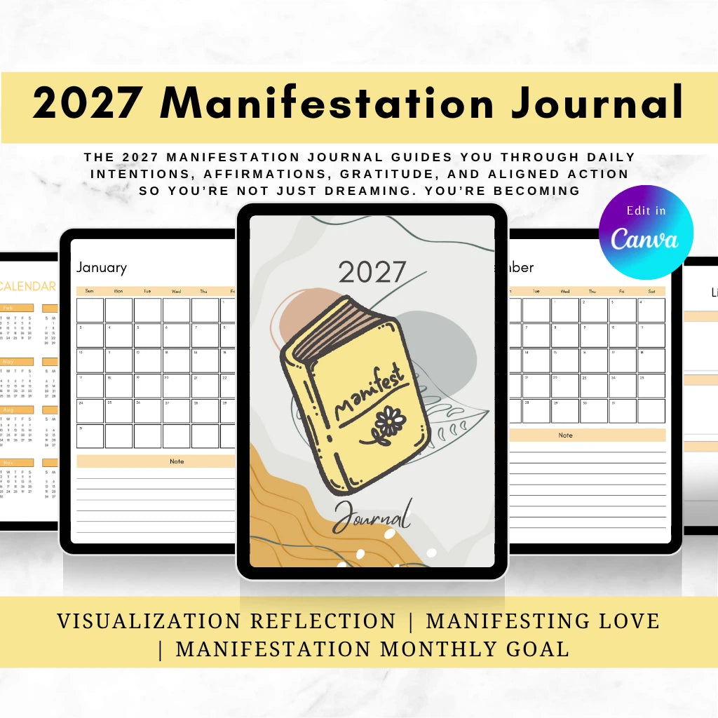 Canva Manifestation Planner 2027