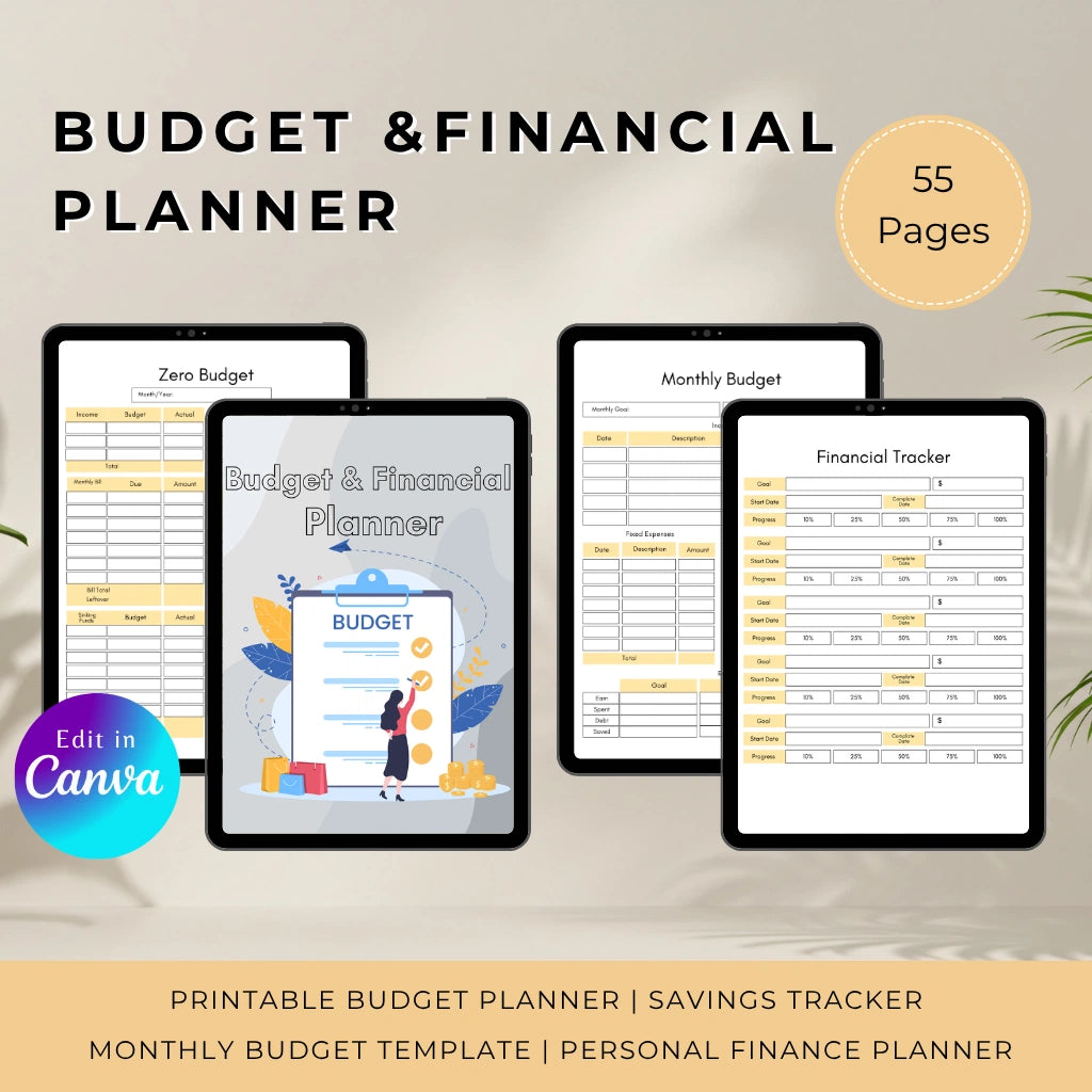 Canva Monthly Budget Template