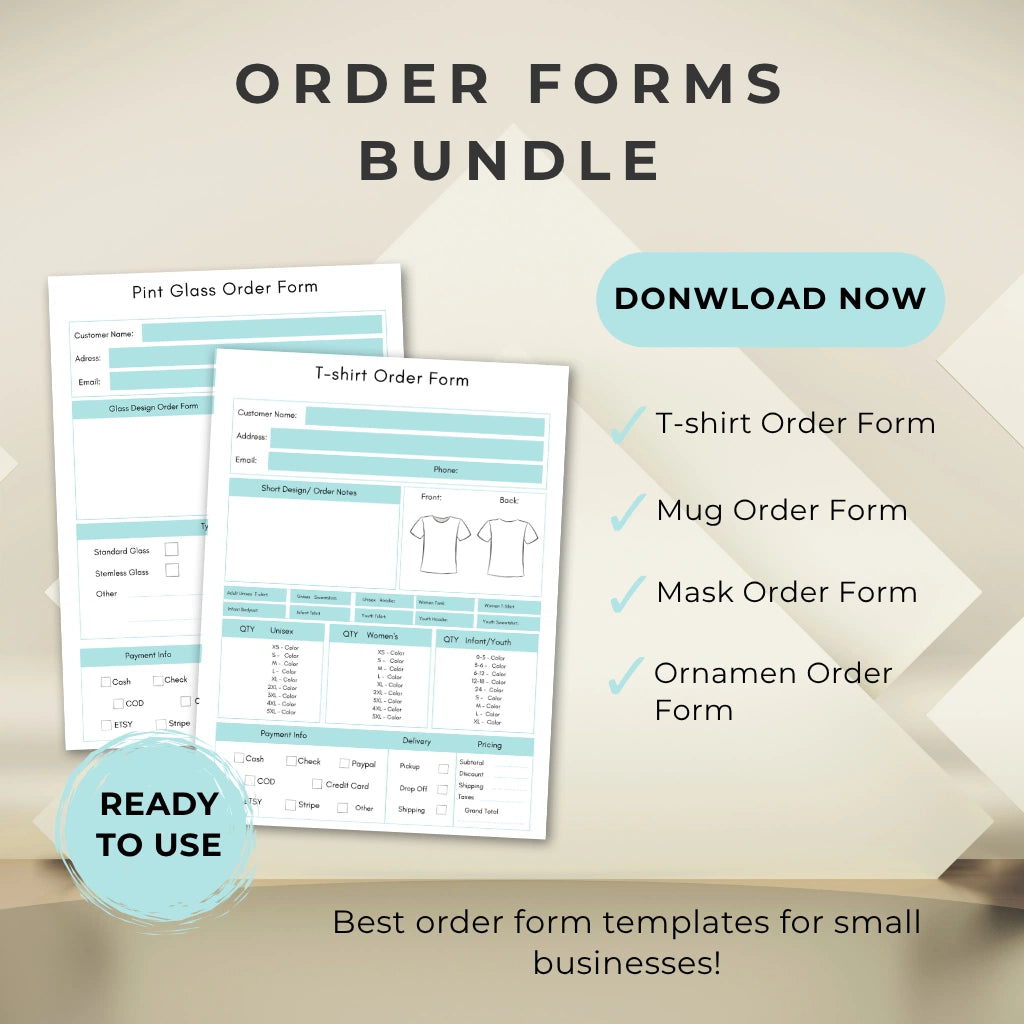 Canva Order Sheet Templates