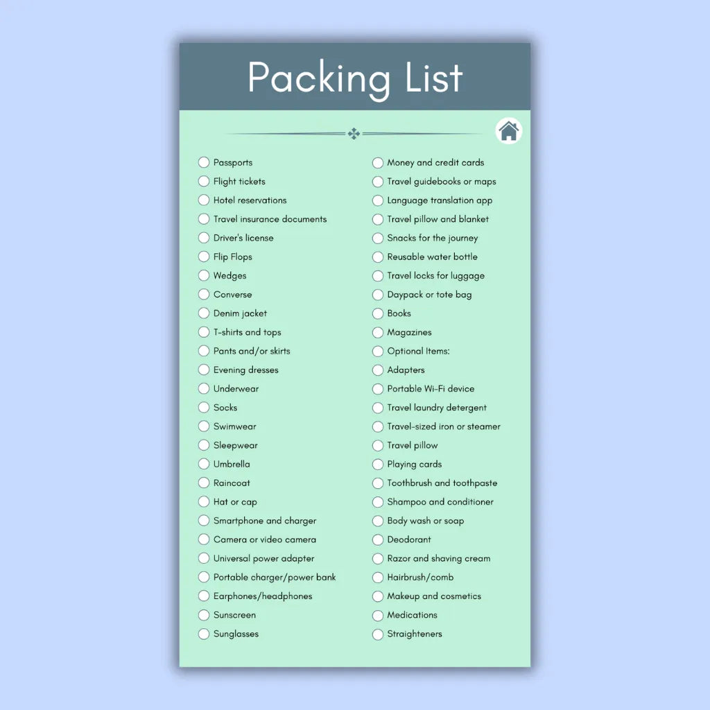 Canva Trip Planner with Packing List