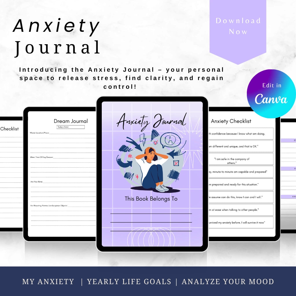 Canva anxiety planner