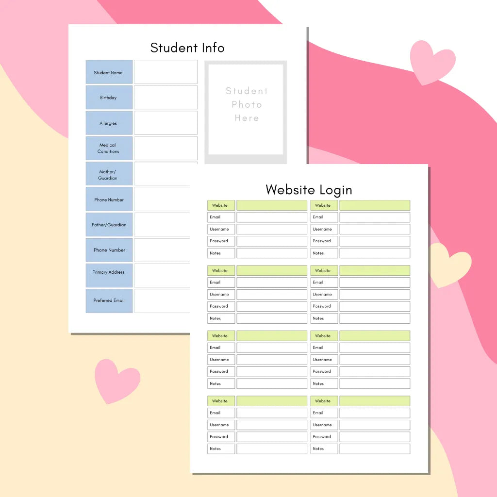 Classroom Organization Planner Canva