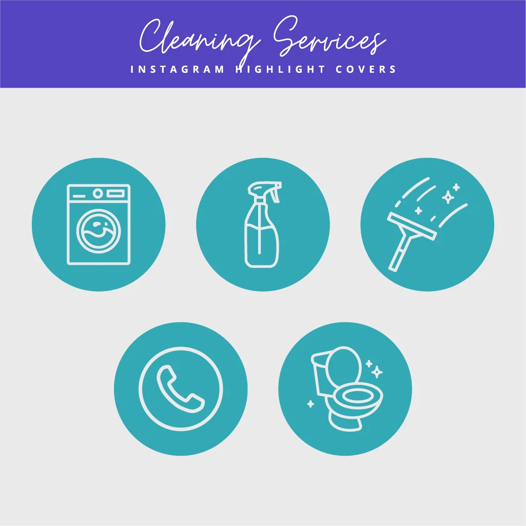 Cleaning Services Instagram Highlight Covers