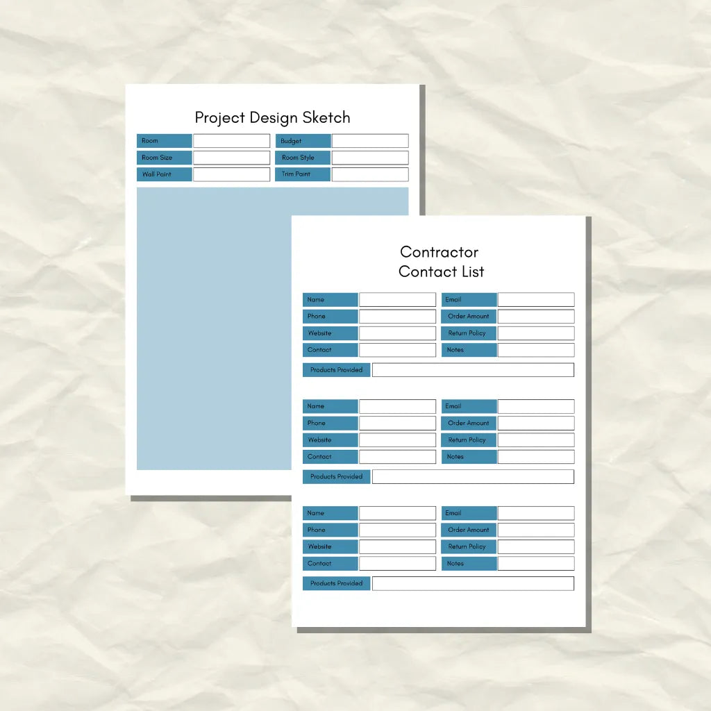 Contractor & Budget Organizer for Renovation