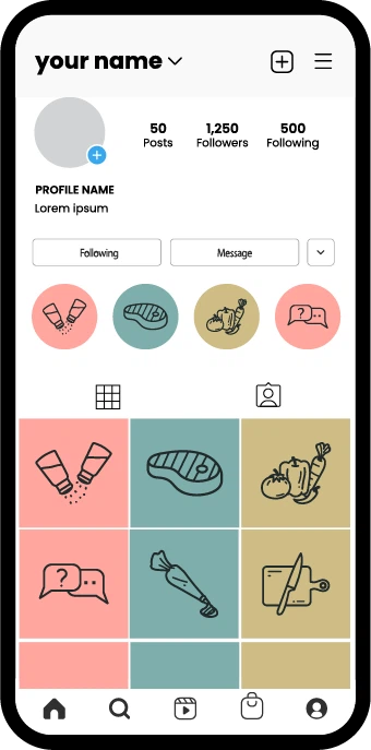 Cooking Kitchen Instagram Highlight Covers – Editable Canva Icons