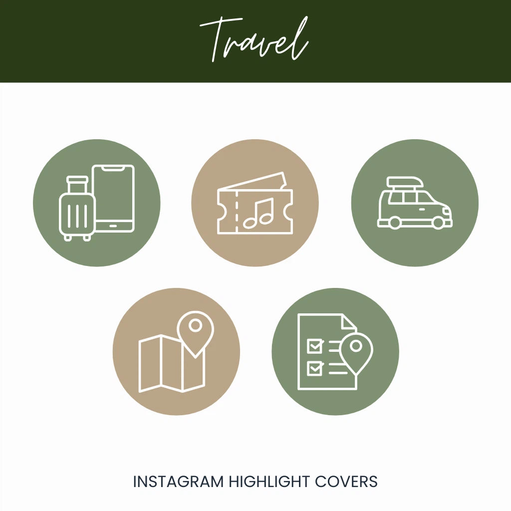 Custom Travel Highlight Covers for Instagram