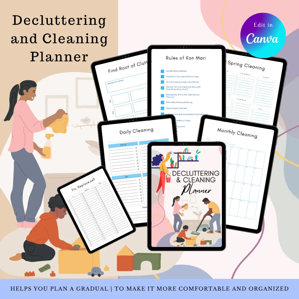 Daily & Monthly Home Organizer (Canva Template)
