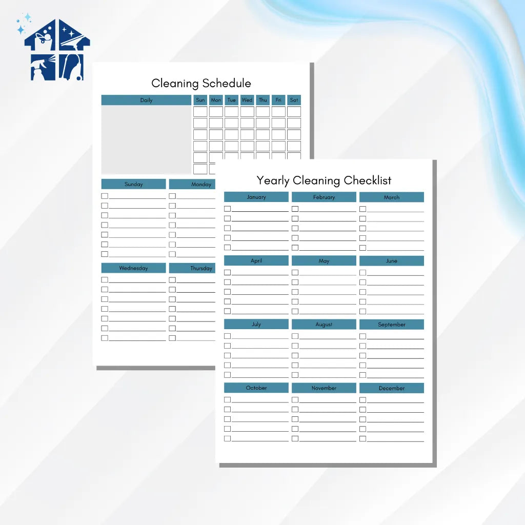 Daily, Weekly, Monthly Cleaning Schedule Template