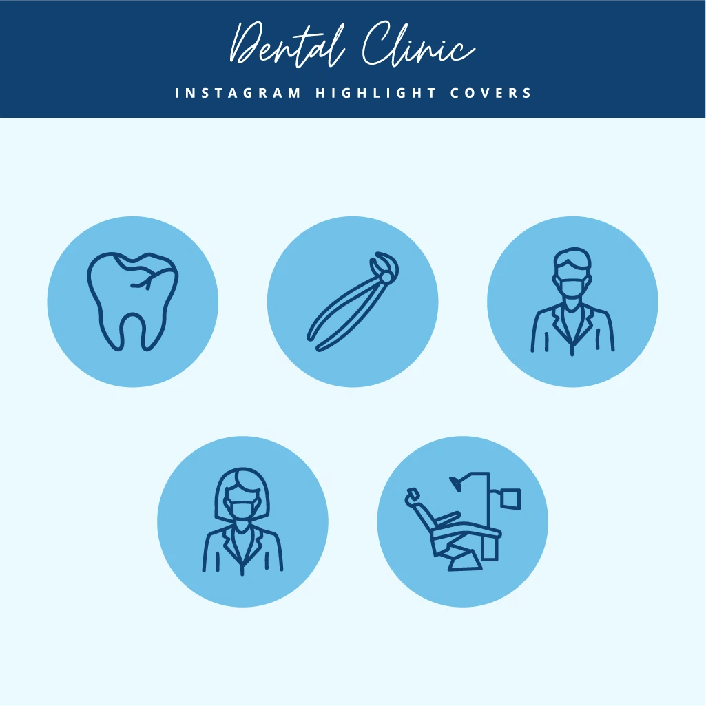 Dental Practice Social Media Icon Set