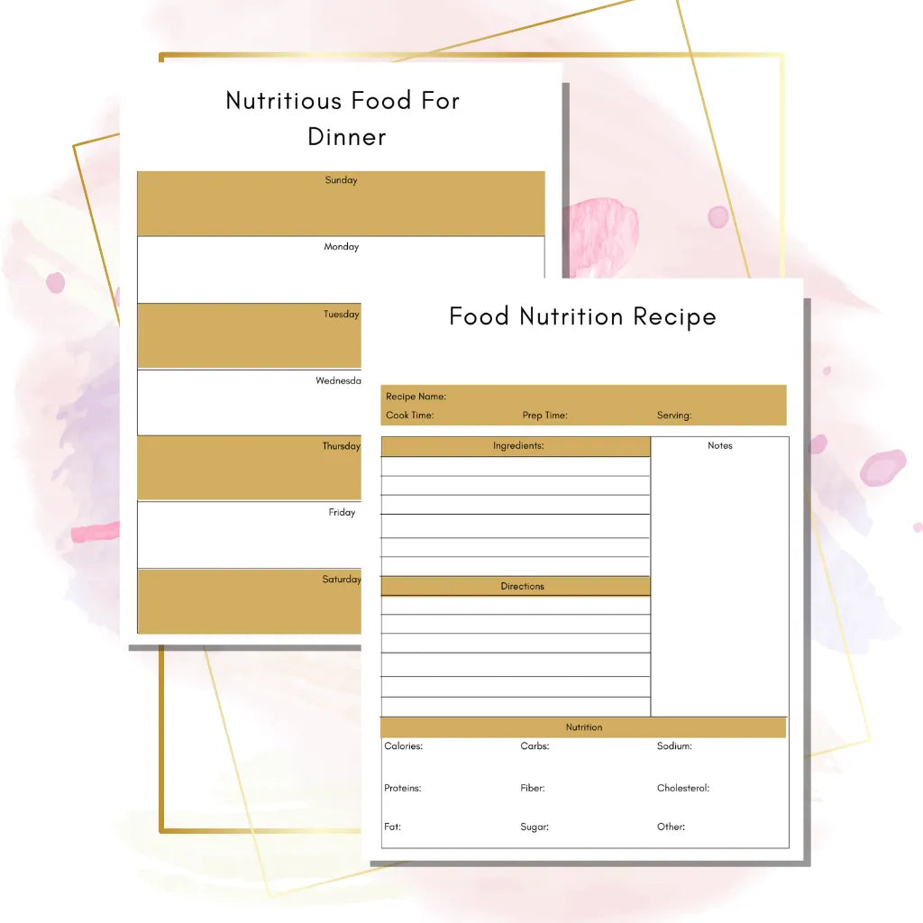 Diet & Meal Tracking Canva Template