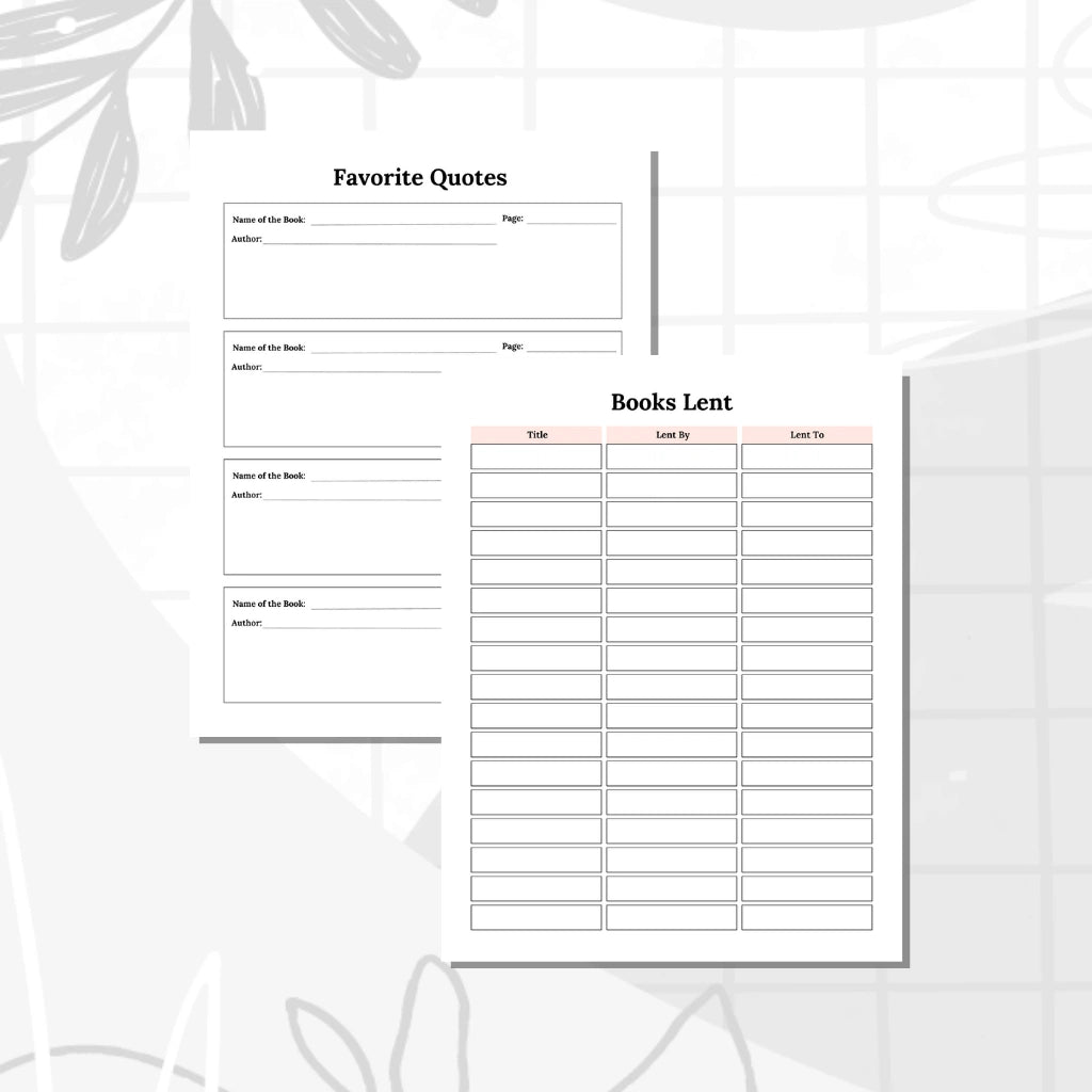 Digital Book Journal Canva Template