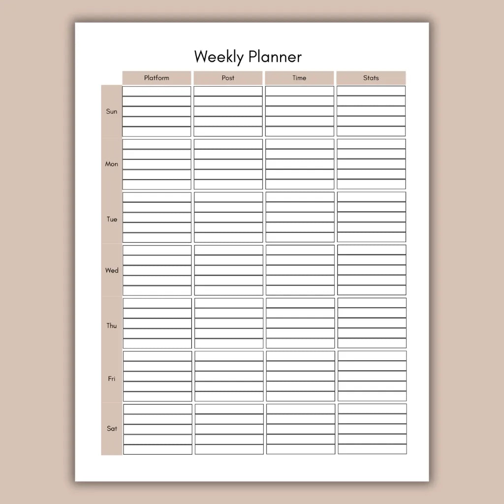 Digital Content Creation Organizer