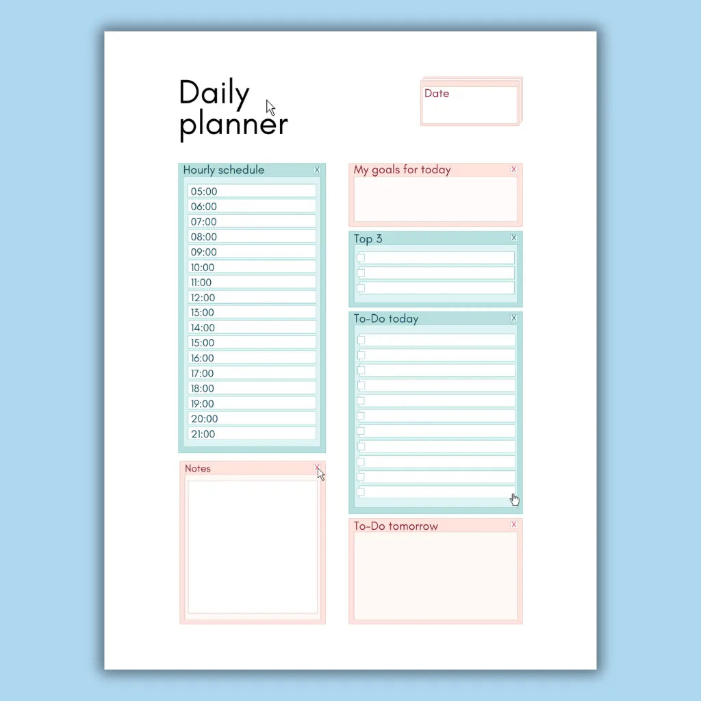 Digital Daily Planner Canva