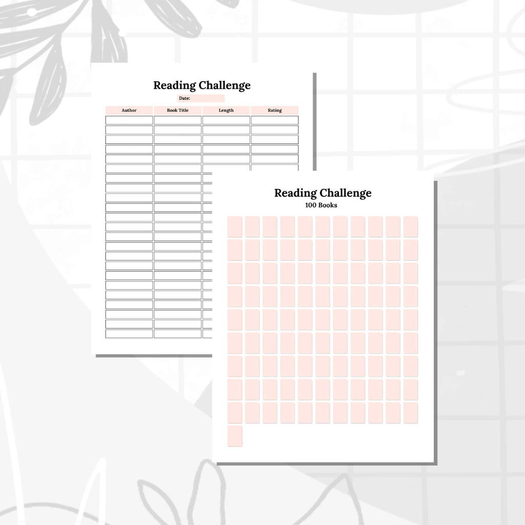 Digital Reading Log & Review Planner