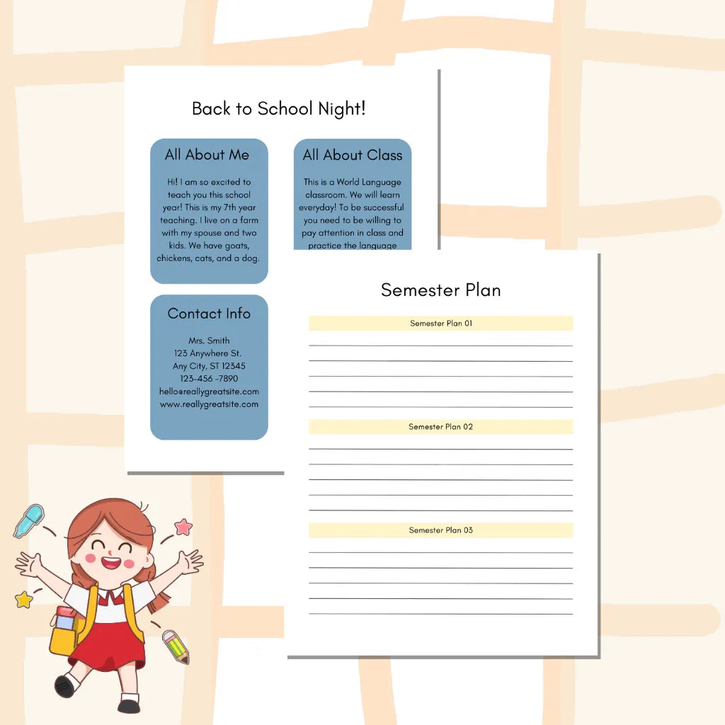 Digital School Planner Canva