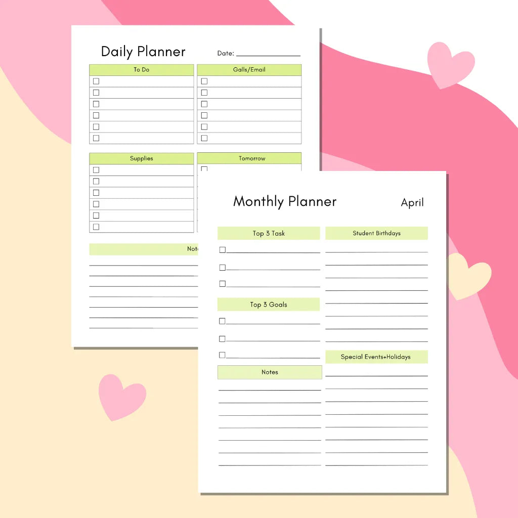 Digital Teacher Planner Printable