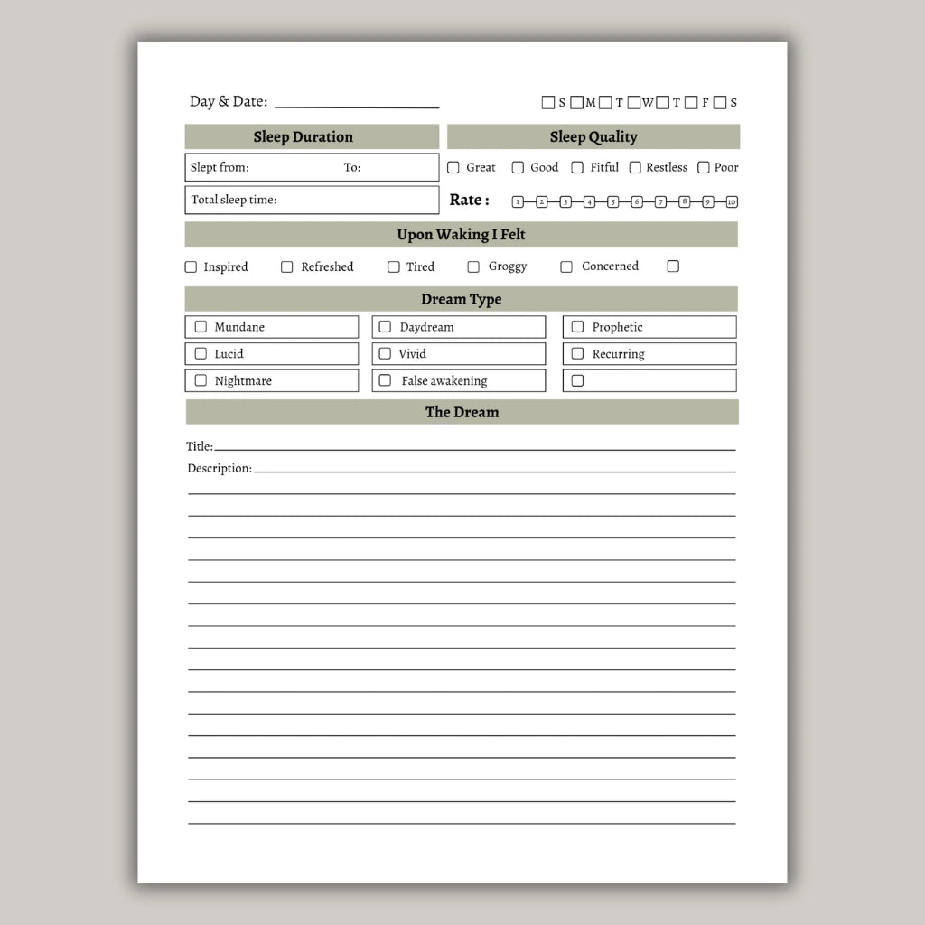 Dream Journal Canva Template