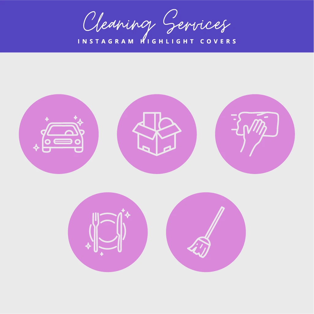 Cleaning Services Instagram Highlight Covers
