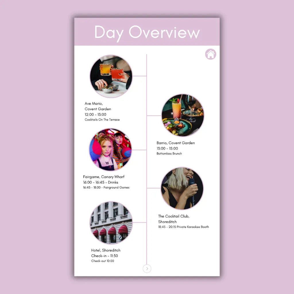 Editable Hen Do Schedule Canva