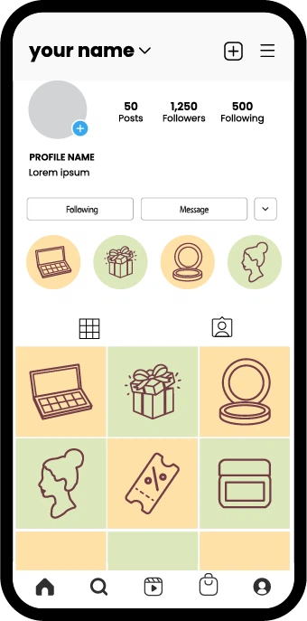 Editable Instagram Highlight Icons for Cosmetics