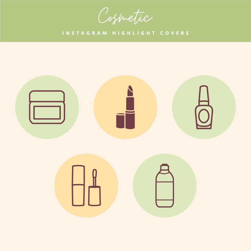 Editable Skincare & Cosmetics Instagram Highlight Covers